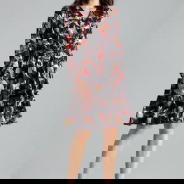 Midi suknelė su gėlėmis