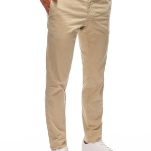 Vyriškos chino kelnės tamsiai smėlio spalvos