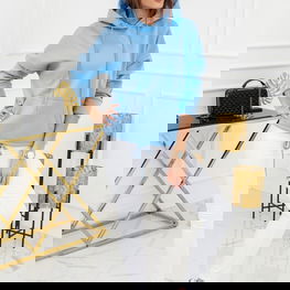 džemperis su gobtuvu Noemi WJ8890 Baby Blue