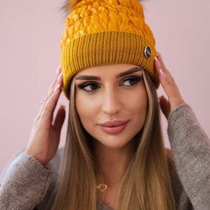 Žieminė kepurė garstyčių spalvos