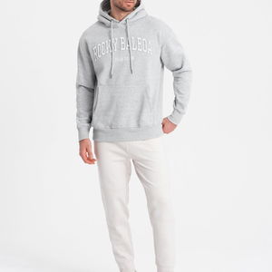 Vyriškos sportinės kelnės joggers - baltos spalvos