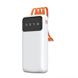 universalus maitinimo blokas 10000 mAh su USB laidu, C tipo USB, Lightning , baltas (K6Pro-white)