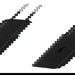 Samsung USB Type C 15W PD AFC tinklo įkroviklis + USB Type C kabelis, juodas (EP-T1510XBEGEU)