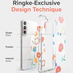 Ringke Fusion Design šarvuotas dėklas su geliniu rėmeliu Samsung Galaxy S22+ (S22 Plus) , skaidrus (Seulas) (F593R89)