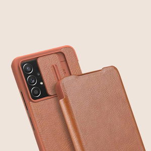 Nillkin Qin odinis dėklas Samsung Galaxy A73 raudonas