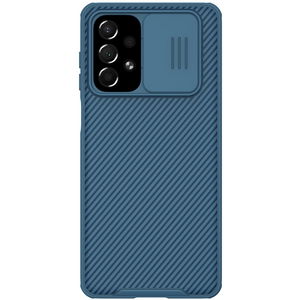 Nillkin CamShield Pro Case šarvuotas dėklas fotoaparato dangtelis Samsung Galaxy A73 mėlynas