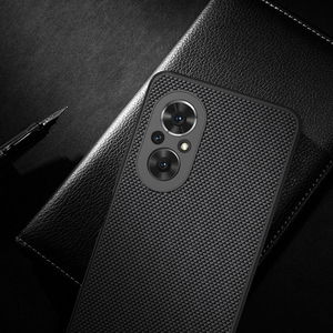 Nillkin Textured Case patvarus sustiprintas dėklas su gelio rėmeliu ir nailonine nugarėle Honor 50 SE juodas