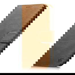 iCarer Oil Wax piniginės dėklas iPhone 14 Plus 2in1 dangtelis iPhone 14 Plus , apsaugotas nuo RFID, odinis flip dėklas rudos spalvos (WMI14220723-TN)