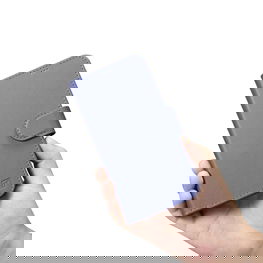 iCarer piniginės dėklas 2in1 iPhone 14 Pro Max odinis flip dangtelis su apsauga nuo RFID šviesiai violetinės spalvos (WMI14220728-LP)