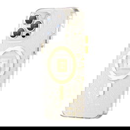 Kingxbar PQY Geek serijos magnetinis dėklas skirtas iPhone 14 Pro MagSafe gold