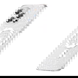 Kingxbar PQY Geek serijos magnetinis dėklas iPhone 14 Plus MagSafe sidabrinis