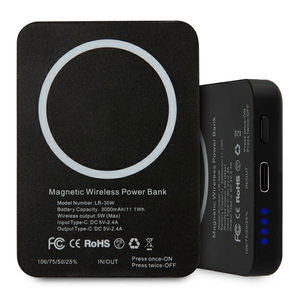 Karl Lagerfeld indukcinis powerbankas KLPBMSOIBK 3000mAh MagSafe