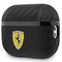 Ferrari FESAP2CABK AirPods Pro 2 dangtelis juodas/juodas On Track PU Carbon