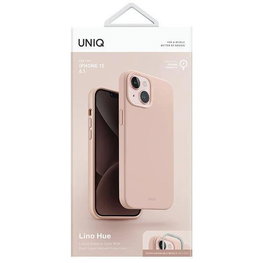iPhone 15 - rožinis Uniq Lino Hue Magclick įkrovimo dėklas