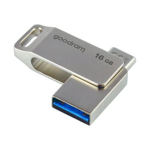 16 GB USB 3.2 Gen 1 USB / USB C OTG ODA3 Goodram atmintinė - sidabrinė