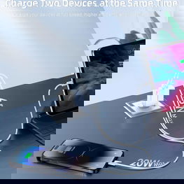 Choetech PD6013 2x USB-C PD 65W GaN sieninis įkroviklis - baltas