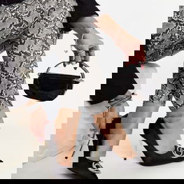 Juodi stiletai su cirkoniais Elife