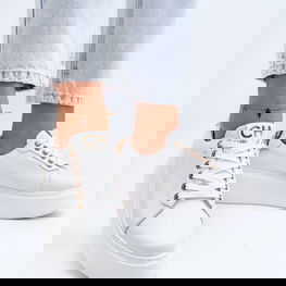 odiniai platforminiai sportbačiai CheBello 4367 balti