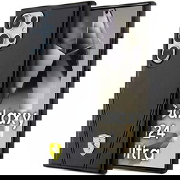 Ferrari Hot Stamp V Lines MagSafe dėklas Samsung Galaxy S24 Ultra - juodas