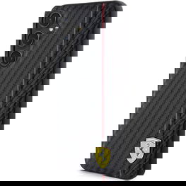 Ferrari Carbon Printed Line dėklas Samsung Galaxy S24 - juodas