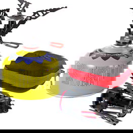 Lengviausia turistinė viryklė dujų kasetėms (vožtuvas arba sriegis) SPARK 80 gramų 2,6 kW