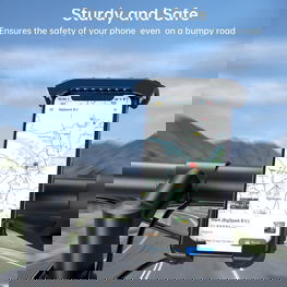 reguliuojamas dviračio telefono laikiklis – pilkas