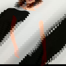 Moteriška vasarinė suknelė iš viskozės ir lino Tessita