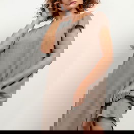 Suknelė vasarinė laisvo kirpimo iš viskozės ir lino Tessita