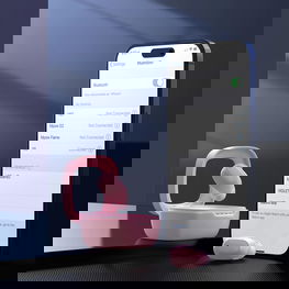 bevieliai TWS Bluetooth 5.3“ ausinukai – rausvi