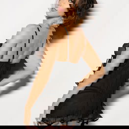 Feira juodas apatinis trikotažas + stringai NEMOKAMAI!