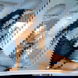 Omorfi juodas apatinis trikotažas + stringai + kaklo juosta NEMOKAMAI!