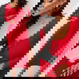 Elastinga raudona suknelė LUMINA“