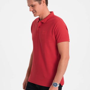 Vyriški paprasti polo marškinėliai - raudoni