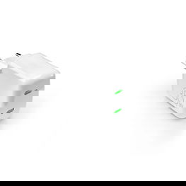 35W GaN 2xUSB-C sieninis įkroviklis – baltas