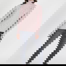 Megztinis Estelle Pudra rožinė