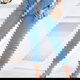 Punto kelnės su diržu