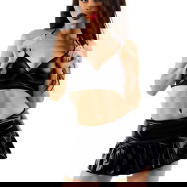 Blizgus seksualus apatinių komplektas