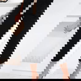 Kelnės su diržu juodos