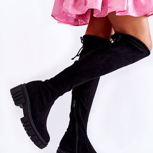 Moteriški zomšiniai batai juodi