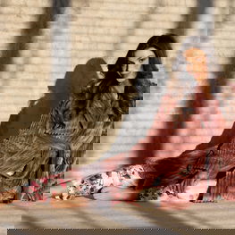 Prabangus chalatas One And Only ilgas, rubino raudonumo.