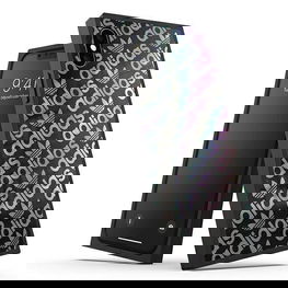 Adidas juodas kvadratinis dėklas iPhone X / Xs