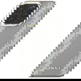 iPhone 16 Pro dėklas DKNY smėlio spalvos languotas