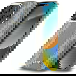 Telefono dėklas iPhone 16 Pro Max, smėlio spalvos, languotas