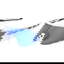 Dviračių akiniai su poliarizuotais mėlynais lęšiais ir UV apsauga