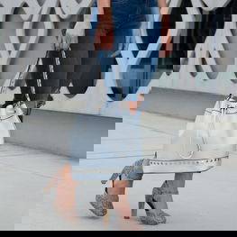 Moteriškas pirkinių krepšys Felice FB40 šviesiai mėlynas