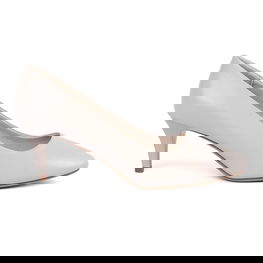 Šviesiai pilki elegantiški aukštakulniai bateliai moterims