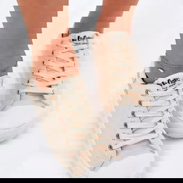 Moteriški smėlio spalvos sportbačiai ant platformos Lee Cooper