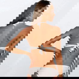 Moteriškas rožinis vientisas maudymosi kostiumėlis su paminkštinimu Daisy