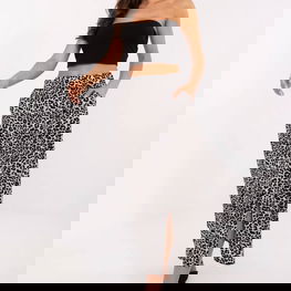 Moteriškas leopardinis ilgas sijonas su skeltuku Fresh Made