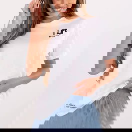 Marškinėliai balti medvilniniai kasdienai su užrašais Fresh Made